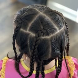 Kids braids — gentle technique, Done.By.V Austin